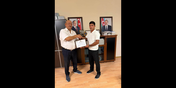 Cüdo üzrə ikinci dəfə Avropa çempionu olan şuşalı idmançı Məhəmməd Musayevi əldə etdiyi yüksək nailiyyət münasibətilə qəbul edib